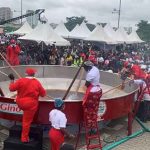 Frying stew for Jollof