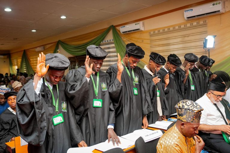 Minaret University Students taking Oath