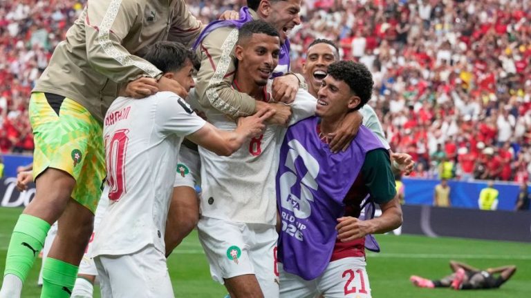 Moroccan Players Rejoicing