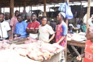 Typical Meat Market In Nigeria